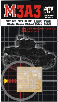 1/35 AFV M3A3 Light Tank Extra Detail Set Photo Brass Etched - AG35010 - MPM Hobbies