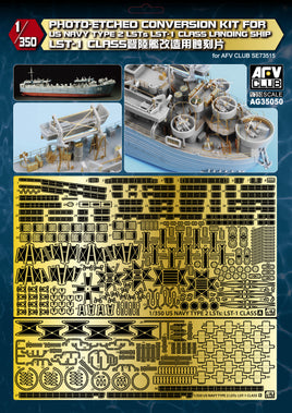 1/35 AFV Photo-Etched Conversion Kit For US Navy Type 2 LSTs LST-1 Class Landing Ship - AG35050