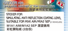 1/35 AFV Sticker Anti Reflection Coating Lens for M1A1 AIM/M1A2 SEP - AC35017