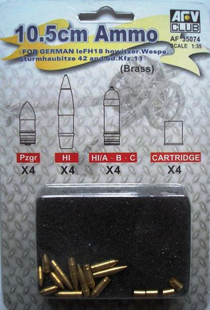 1/35 AFV German LeFH18 10.5cm Ammo (Brass) - AF35074