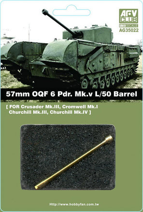 1/35 AFV 57mm OQF 6 Pdr. Mk.V L/50 Barrel - AG35022