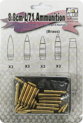 1/35 AFV German 8.8cm/L71 Ammunition (Brass) - AF35086