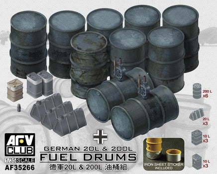 1/35 AFV German 20L & 200L Fuel Drums - AF35266