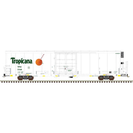 N Scale Atlas Master Trinity 64' Reefer Tropicana (Safety Stripes #1) #3078 - 50006562