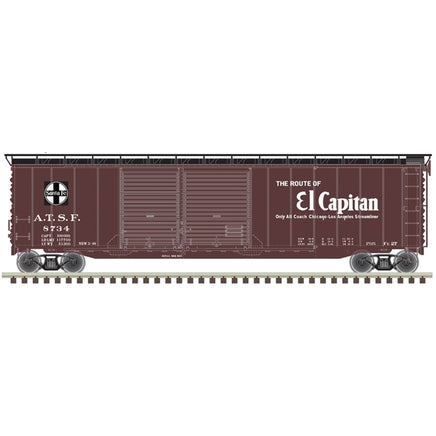 HO Scale Atlas 50' Postwar Double Door Box Car Santa Fe "El Capitan" #8734 - 20006591