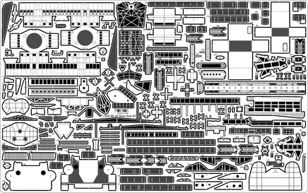 1/350 Pontos Model USS BB-34 New York 1944 Detail up set (20B Deck Blue Decl) 35023FB