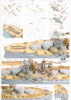 1/350 Pontos Model USS BB-34 New York 1944 Detail up set (20B Deck Blue Decl) 35023FB