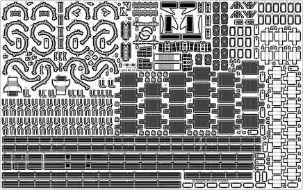 1/350 Pontos Model USS BB-34 New York 1944 Detail up set (20B Deck Blue Decl) 35023FB