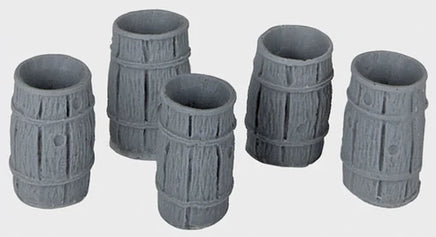 O Scale Bar Mills Rain Barrels (5 pack) 4029