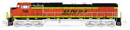 N KATO BNSF Swoosh #796