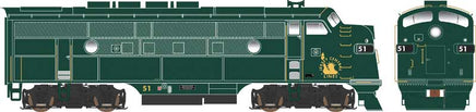 HO Bowser F3A with DCC & Sound Jersey Central Phase 2 #51 24630