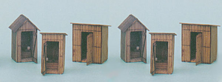 O Scale Banta Modelworks 6 in 1 Outhouse Collection 6021