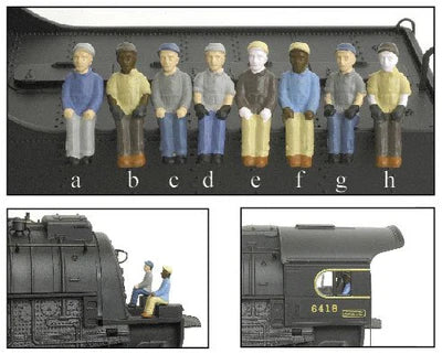 Broadway Ltd Painted Engineer And Fireman Figures 1005