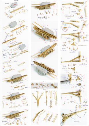1/350 Pontos Model USS BB-34 New York 1944 Detail up set (Teak tone Deck) 35023FN
