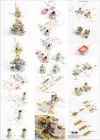 1/350 Pontos Model USS BB-34 New York 1944 Detail up set (Teak tone Deck) 35023FN