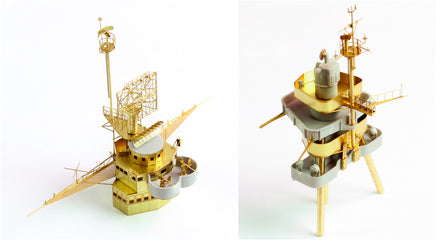 1/350 Pontos Model USS BB-34 New York 1944 Detail up set (Teak tone Deck) 35023FN