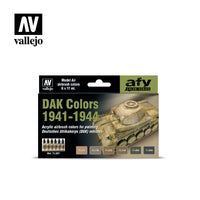 Vallejo 17ml Set of 8 ( 1941-1944) DAK Colors  - 71207