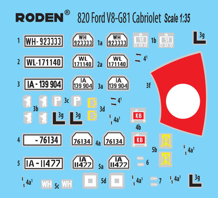 1/35 Roden Ford V8-G81 Cabriolet - 820 - MPM Hobbies