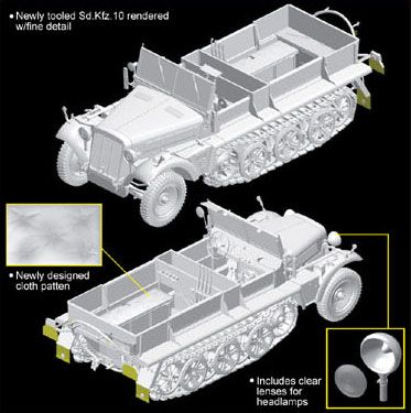 1/35 Dragon Models Sd.Kfz.10 Ausf.B 1942 Production - 6731