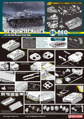 1/35 Dragon Models Pz.Kpfw.III Ausf.L S.Pz.Abt.502 - 6957