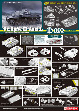 1/35 Dragon Models Pz.Kpfw.III Ausf.L S.Pz.Abt.502 - 6957