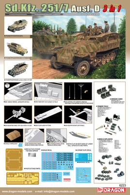 1/35 Dragon Models Sd.Kfz.251/7 Ausf.D (3 In 1) - 6223