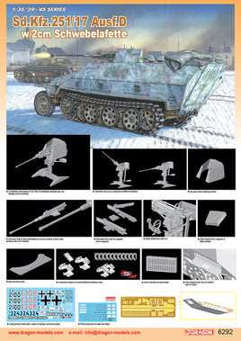 1/35 Dragon Models Sd.Kfz.251/17 Ausf.D w/2cm Schwebelafette - 6292