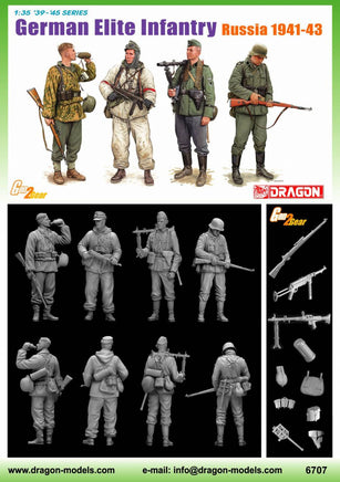 1/35 Dragon Models German Elite Infantry Russia (1941-43) - 6707