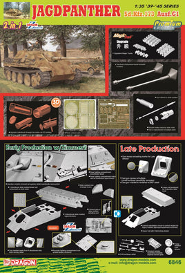 1/35 Jagdpanther Ausf.G1 (Premium Edition) - Early Production w/Zimmerit / Late Production (2 in 1) - 6846