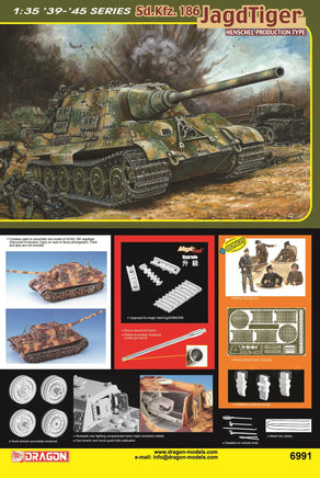 1/35 Dragon Models Sd.Kfz.186 Jagdtiger Henschel Production Type - 6991
