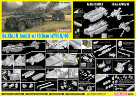 1/35 Dragon Models Sd.Kfz.10 + 10.5cm Le.Fh.18/40 (Smart Kit) - 6939