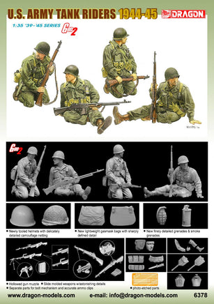 1/35 Dragon Models U.S. Army Tank Riders (1944-45) - 6378