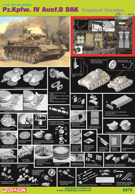 1/35 Dragon Models Pz.Kpfw.Iv Ausf.D Dak (Premium Edition) - 6976