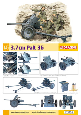 1/6 Dragon Models 3.7cm PaK 36 - 75002