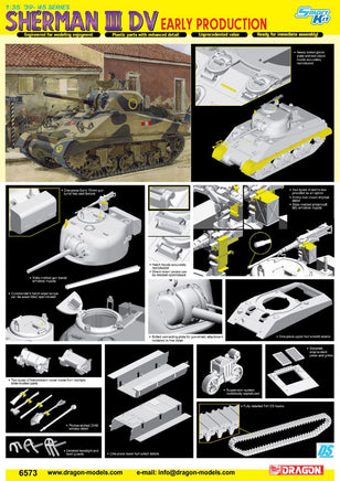 1/35 Dragon Models Sherman III DV Early Production - 6573