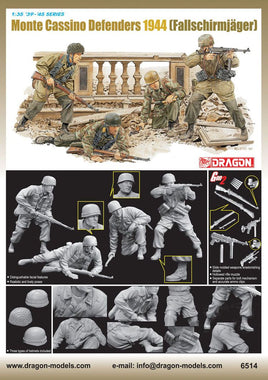 1/35 Dragon Models Monte Cassino Defenders - 6514