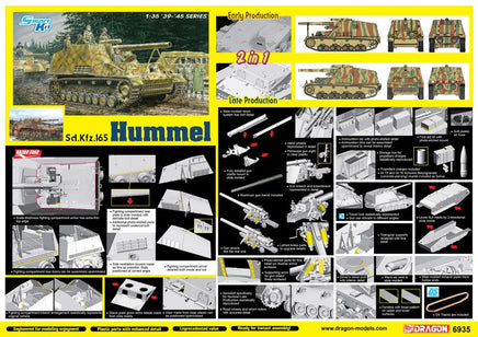 1/35 Dragon Models Sd.Kfz.165 Hummel Early/Late Production - 6935