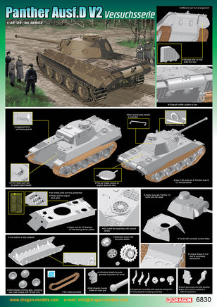 1/35 Dragon Models Panther Ausf.D V2 Versuchsserie - 6830