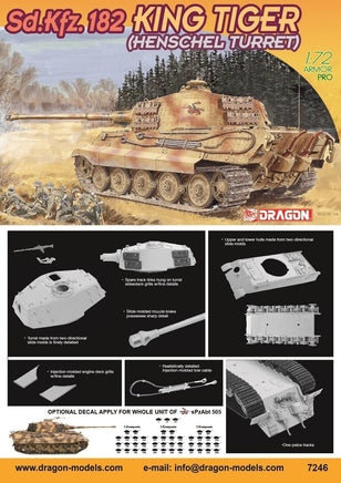 1/72 Dragon Models Sd.Kfz.182 Kingtiger Henschel Turret - 7246