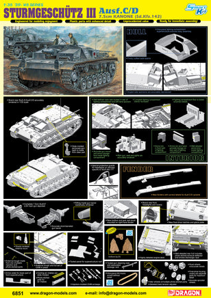 1/35 Dragon Models Sturmgeschutz 7.5cm Kanone - 6851