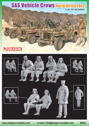 1/35 Dragon Models Sas Vehicle Crews North Africa 1942 - 6682