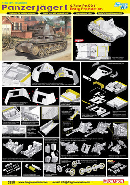 1/35 Dragon Models 4.7cm Panzerjager I Early Production - 6258