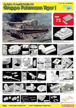 1/35 Dragon Models Sd.Kfz.181 Pz.Kpfw.VI Ausf.E Gruppe Fehrmann Tiger I - 6484