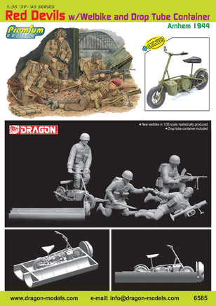 1/35 Dragon Models Red Devils w/Welbike And Drop Tube Container - 6585