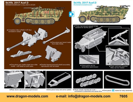 1/72 Dragon Models Sd.Kfz.251/7 Ausf.D Pionierpanzerwagen (2 in 1) - 7605