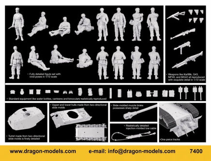 1/72 Dragon Models 3rd Fallschirmjager Division + Kingtiger Henschel - 7400