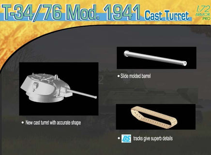 1/72 Dragon Models T-34/76 Mod.1941 Cast Turret - 7262