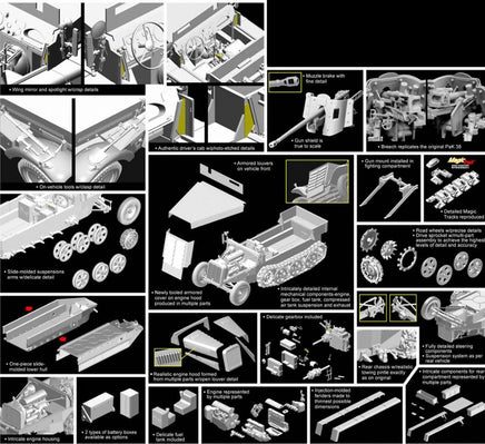 1/35 Dragon Models 5cm PaK 38 (Sf) Auf Zugkraftwagen 1T - 6719