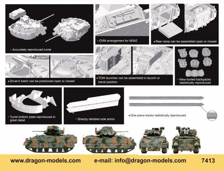 1/72 Dragon Models M3A2 ODS Bradley Tank - 7413