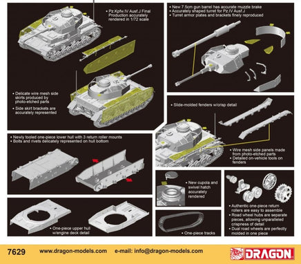 1/72 Dragon Models Pz.Kpfw.IV Ausf.J Final Production - 7629